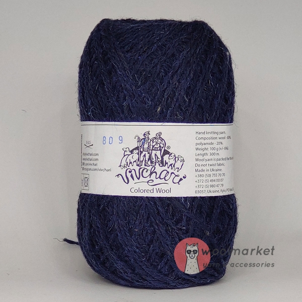 Vivchari Colored Wool темно-синій 809