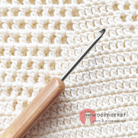 Гачок з бамбуковою ручкою, стальний,  2,75мм