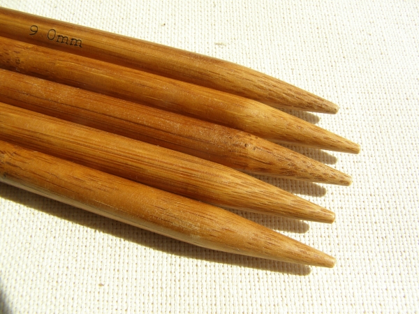 Чулочные бамбуковые спицы 20см, 9,0мм