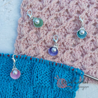 Маркер "Мушля з перлиною", зелена бірюза