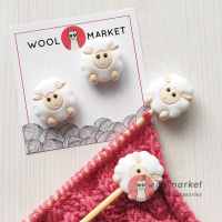 Стопери для спиць "Баранці", 2шт