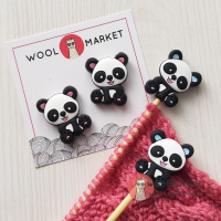 Стопери для спиць "Панди", 2шт