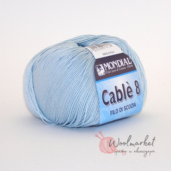 Mondial Cable 8 блідо-блакитний 0080