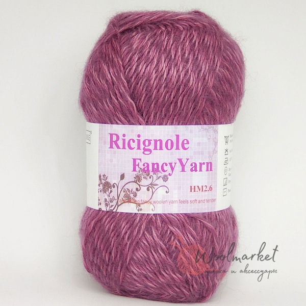Ricignole FancyYarn HM2.6 темно-бузковий, рожевий (меланж) 275