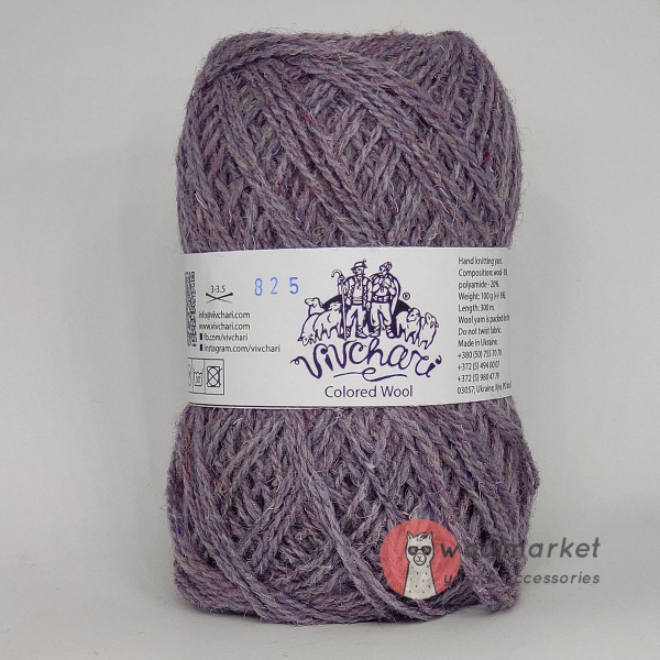 Vivchari Colored Wool бузковий твід 825