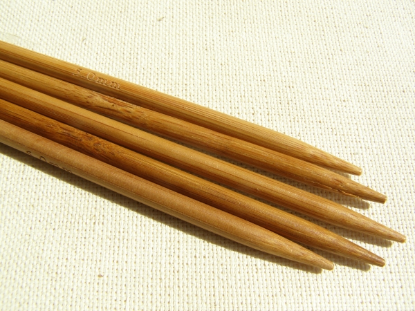 Чулочные бамбуковые спицы 20см, 5,0мм