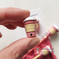 Стопери для спиць "But First Coffee", 2шт