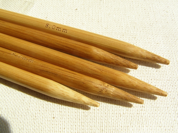Чулочные бамбуковые спицы 20см, 8,0мм