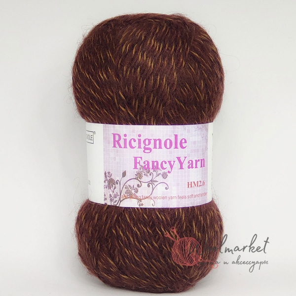 Ricignole FancyYarn HM2.6 коричневый, шоколад (меланж) 282