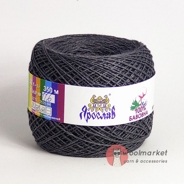 Ярослав бавовна темно-сірий 116