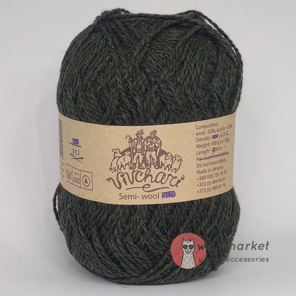 Vivchari Semi-wool темно-зелений 407