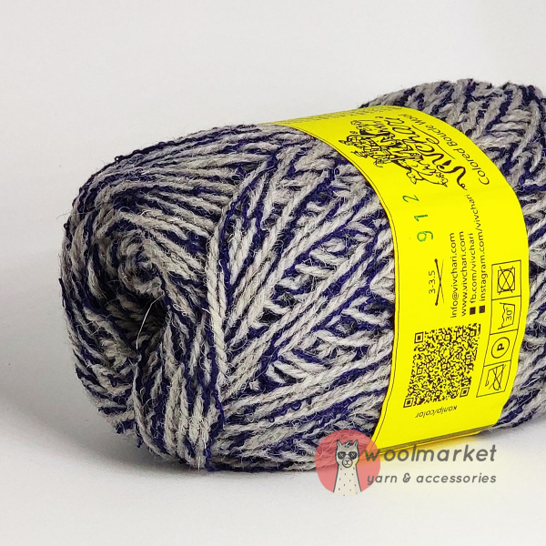 Vivchari Colored Boucle Wool синій букле, сірий 912