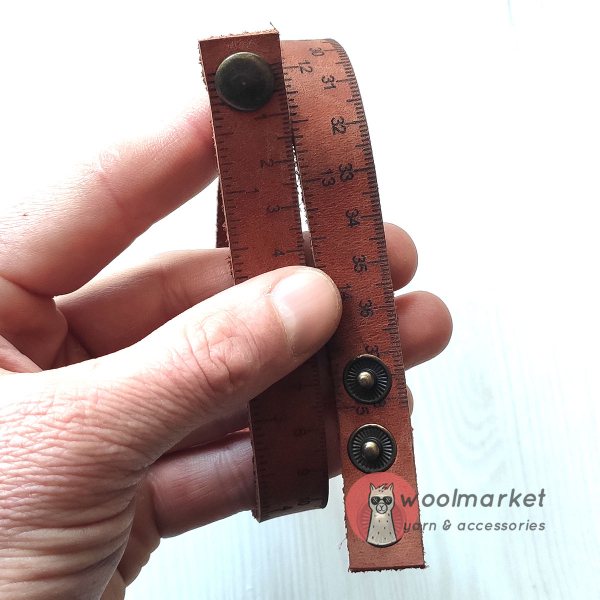 Шкіряний бреслет-лінійка "Beige" (бежева шкіра)