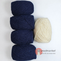 Джинсово білий набір Woolmarket Colored Wool, 5шт