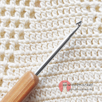 Гачок з бамбуковою ручкою, стальний, 3,5мм