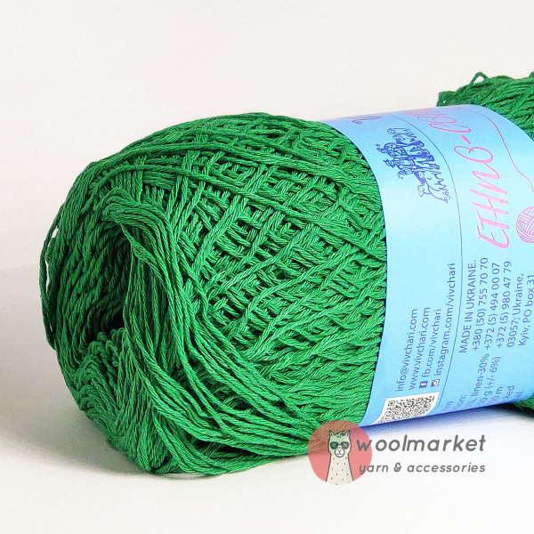 Vivchari Ethno-Cotton Classic, малахіт 032 (зелений)