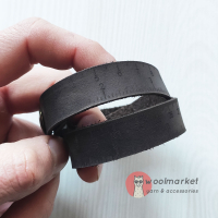 Шкіряний бреслет-лінійка "Brown" (коричнева шкіра)