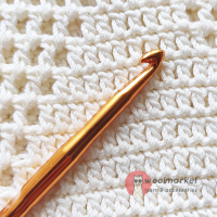 Залізний двосторонній гачок, золотий, 4,5-5,5мм