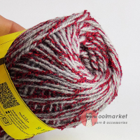 Vivchari Colored Boucle Wool червоний букле, сірий 913