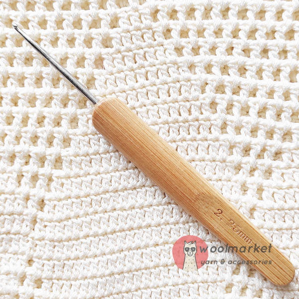 Гачок з бамбуковою ручкою, стальний, 2,25мм