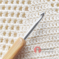 Гачок з бамбуковою ручкою, стальний, 4,5мм