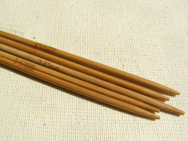 Чулочные бамбуковые спицы 20см, 3,00мм