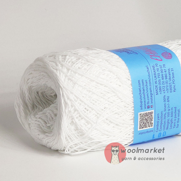 Vivchari Ethno-Cotton Classic, білий 001