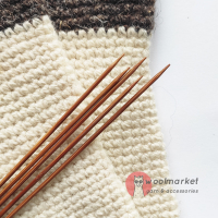 Шкарпеткові бамбукові спиці 20см, 2,0мм, набір 5шт