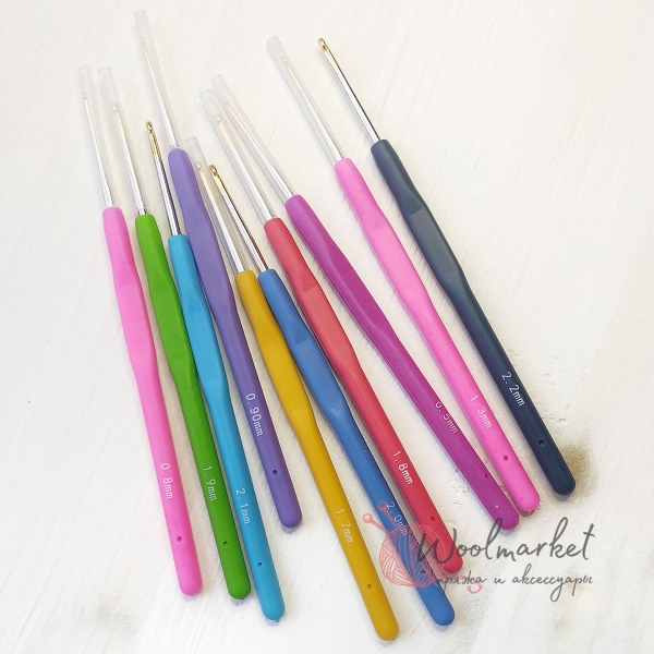 Набор крючков с силиконовой ручкой (0,5-2,2мм)