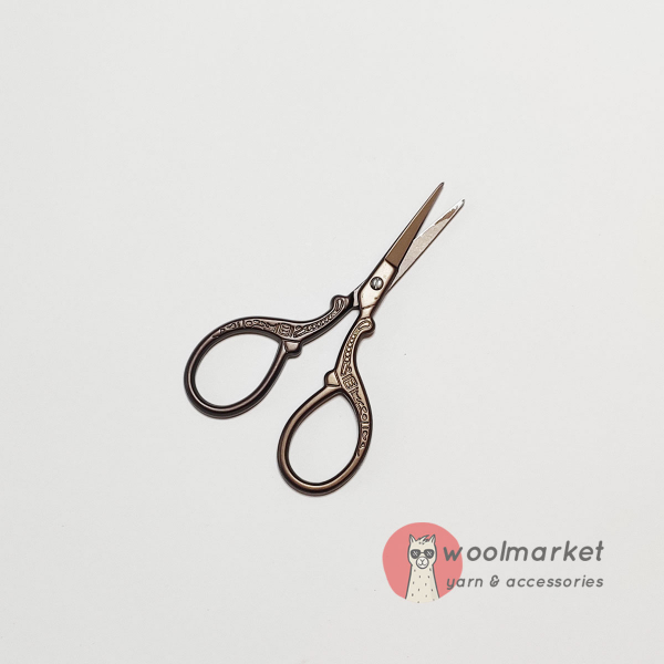 Вінтажні ножички в стилі ретро, коричневі