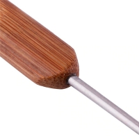 Крючок с бамбуковой ручкой, стальной, 3,0мм