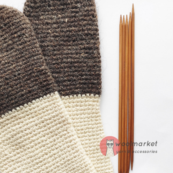 Шкарпеткові бамбукові спиці 20см, 3,5мм, набір 5шт