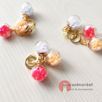 Маркери для в'язання "Кульки з зірочками", 3 шт (кораловий, білий, персиковий)