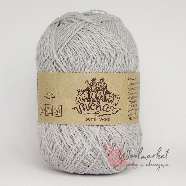 Vivchari Semi-wool светло-серый 413