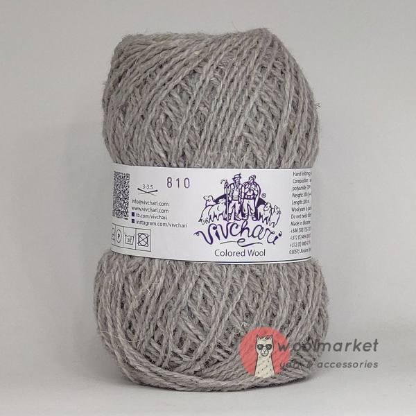 Vivchari Colored Wool світло сірий 810