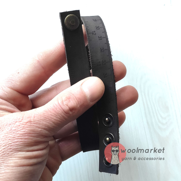 Шкіряний бреслет-лінійка "Brown" (коричнева шкіра)