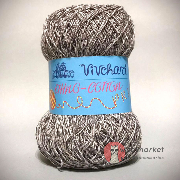 Vivchari Ethno-Cotton Classic Print, срібло туману 055