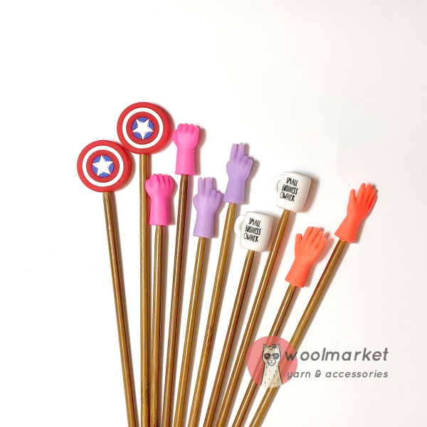 Подарунковий набір стоперів для спиць "Don't touch my knitting project"