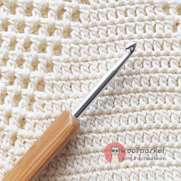 Гачок з бамбуковою ручкою, стальний, 4,0мм