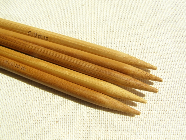 Чулочные бамбуковые спицы 20см, 6,0мм