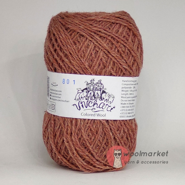 Vivchari Colored Wool суха троянда 801