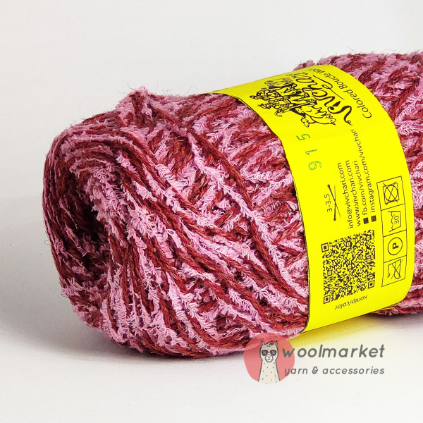 Vivchari Colored Boucle Wool рожевий букле, червоний 915