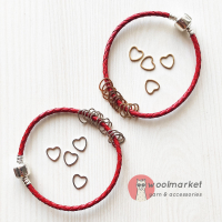 Браслет з міні-маркерами сердечками (10 шт)