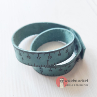 Шкіряний бреслет-лінійка "Сold Turquoise" (холодно-бірюзова шкіра)