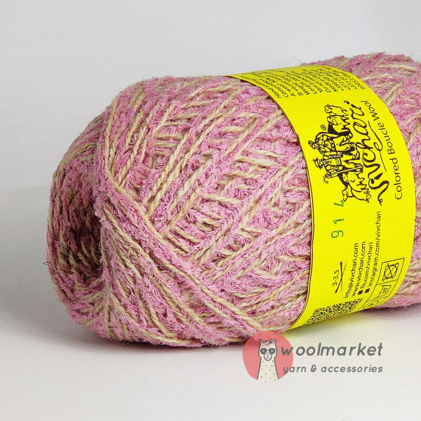 Vivchari Colored Boucle Wool рожевий букле, бежевий 914