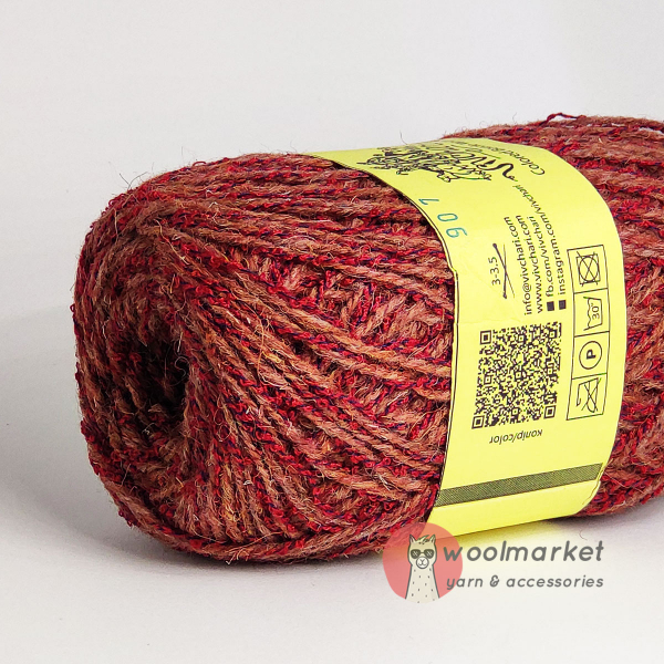 Vivchari Colored Boucle Wool червоний букле, теракот 907