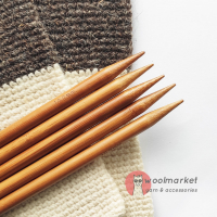 Шкарпеткові бамбукові спиці 20см, 10,0мм, набір 5шт