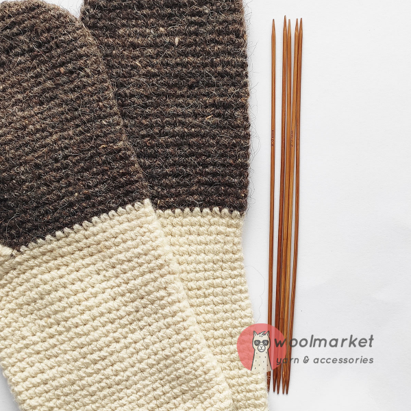 Шкарпеткові бамбукові спиці 20см, 2,0мм, набір 5шт