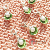 Маркер "Мушля з перлиною", зелена бірюза