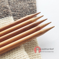 Шкарпеткові бамбукові спиці 20см, 10,0мм, набір 5шт